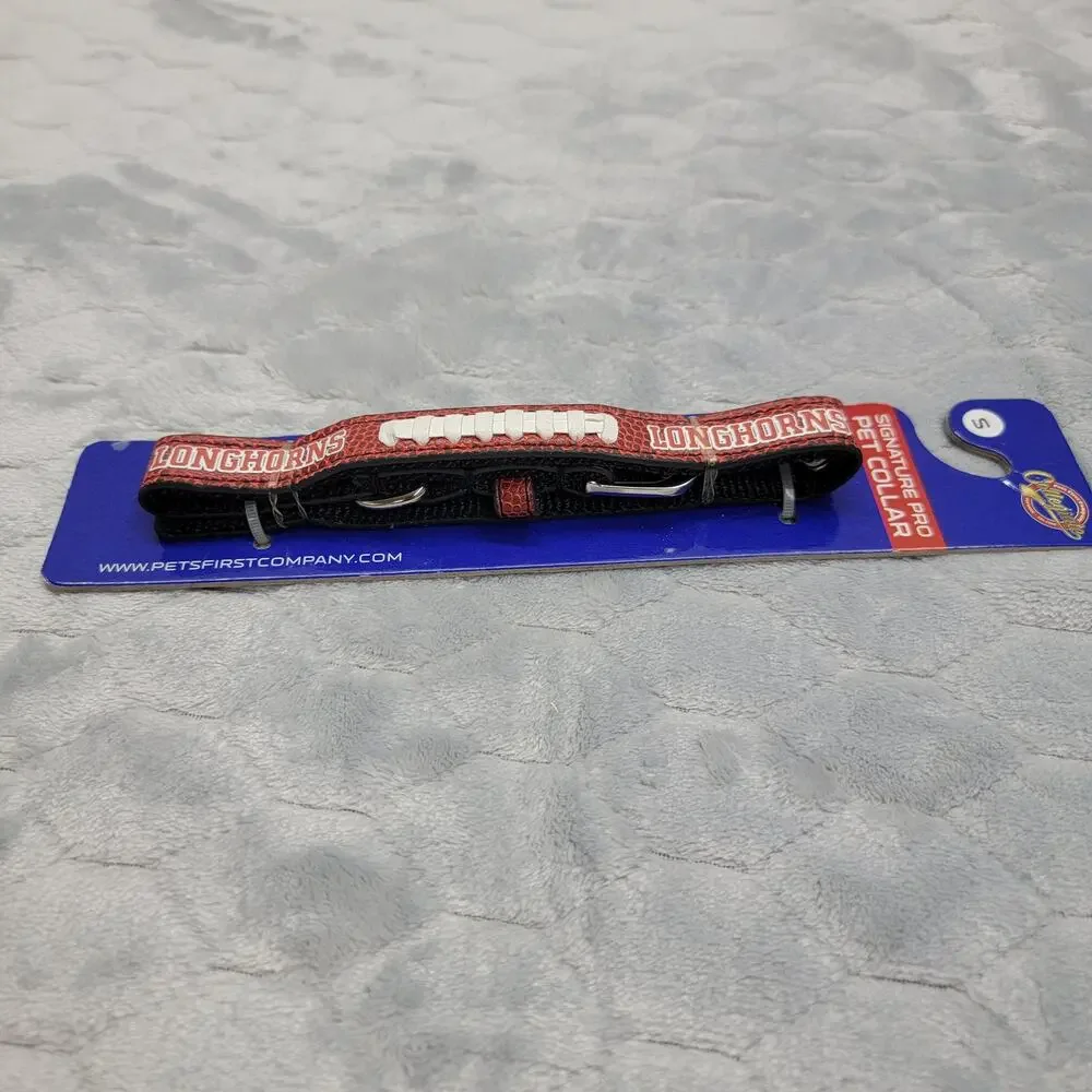 Texas Longhorns Pets First Signature Pro Football Pet Collar Dog Size Small S